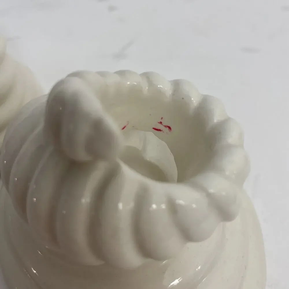 Ram Horn ceramic candelabra Vintage candle holder Set Of 2 - 70s - UNC Tarheels